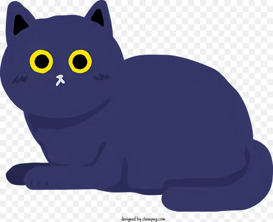 O Gato Azul，Olhos Amarelos PNG