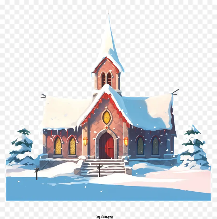 Igreja Em Neve，Paisagem Nevada PNG