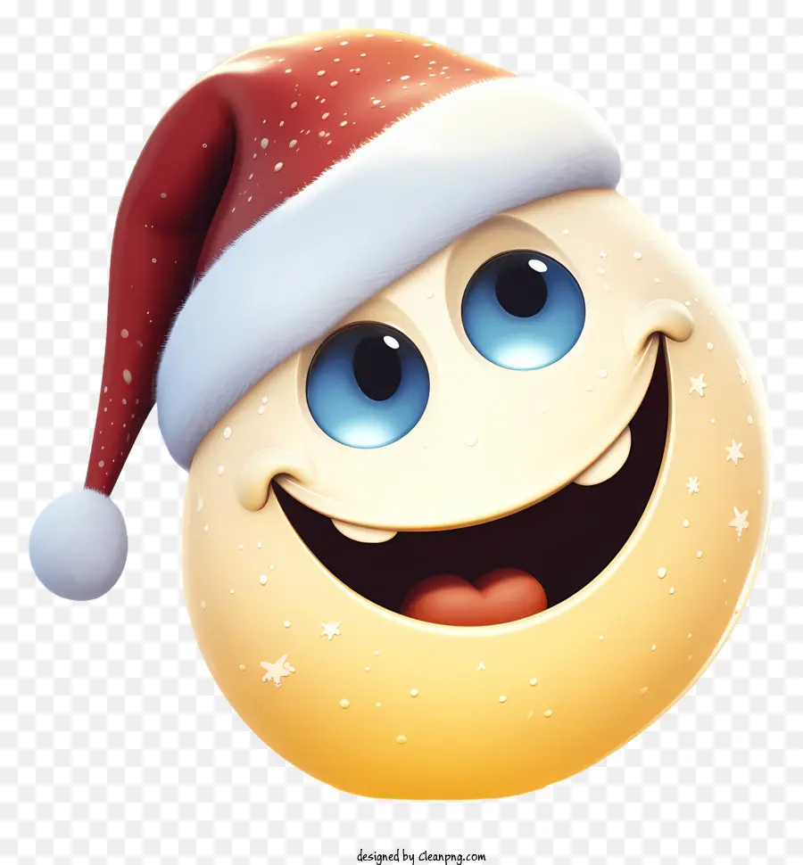 Santa Hat Emoji，Emoji De Riso Amarelo PNG