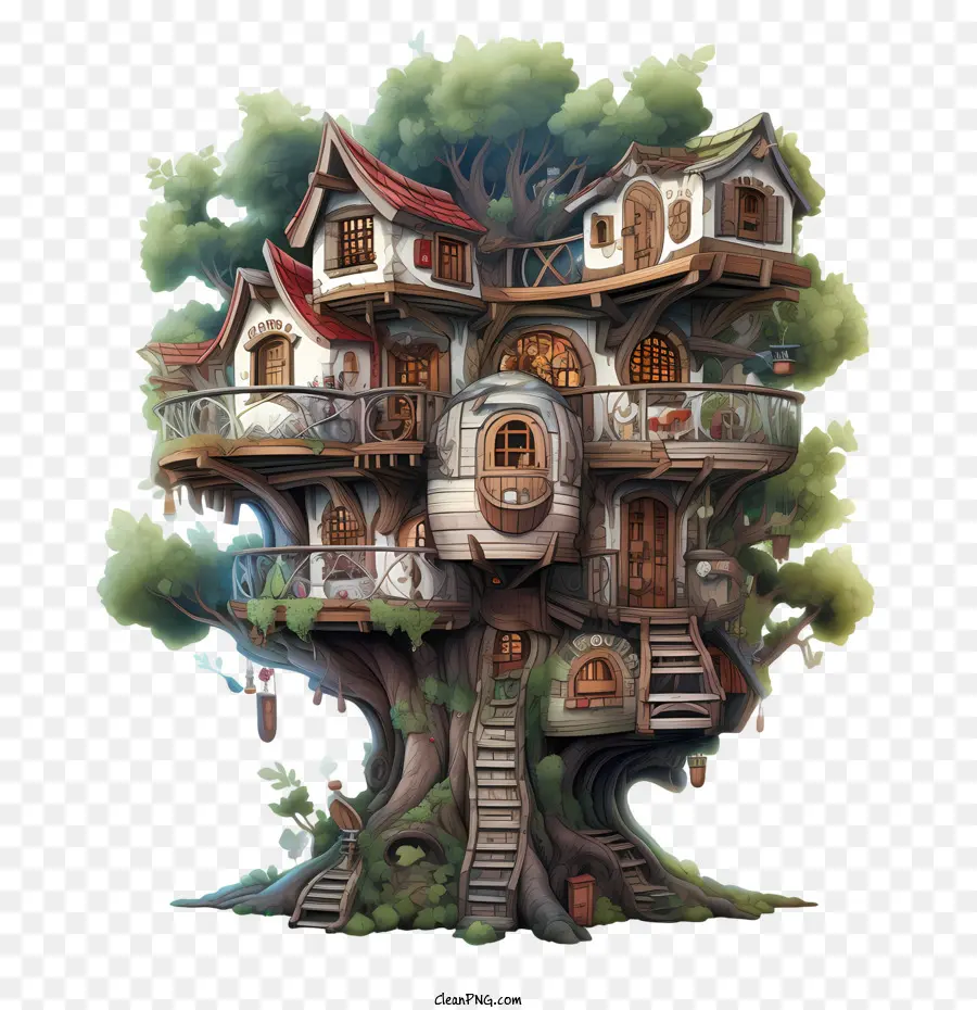 Casa Na árvore，Conto De Fadas PNG