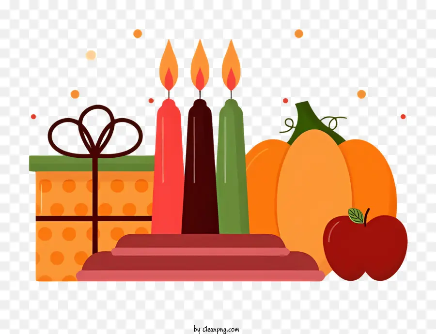 Bolo De Aniversário，Velas Kwanzaa PNG