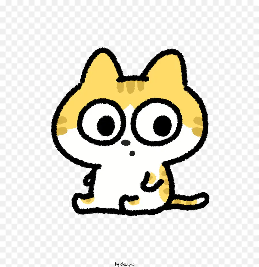 Cartoon Cat，Gato Sorridente PNG