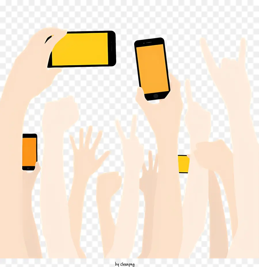 Smartphone，Grupo De Pessoas PNG