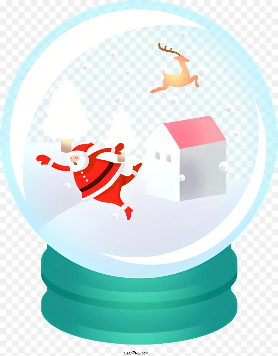 Globo De Neve，Papai Noel PNG