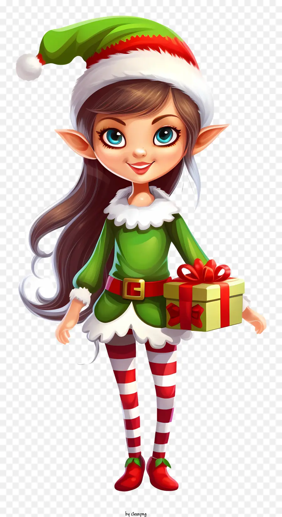 Bonito Elf，Elfo De Pele Verde PNG