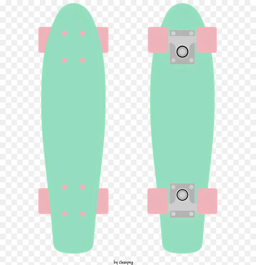 Skate，Verde E Rosa PNG