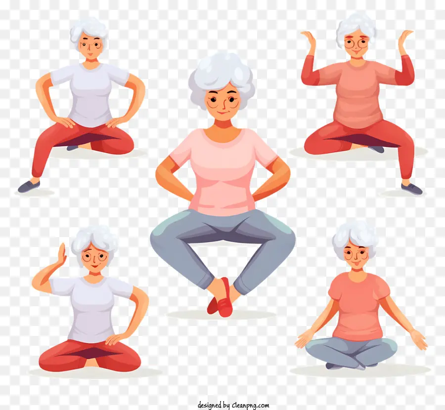 Exercícios Idosos，Yoga Para Idosos PNG