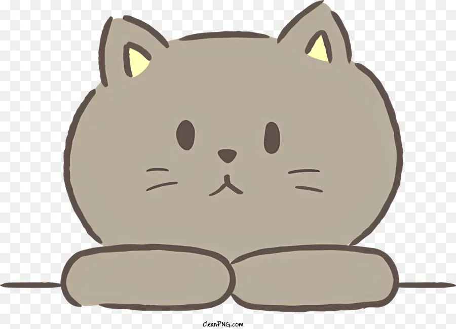 Gray Cat，Deitado PNG