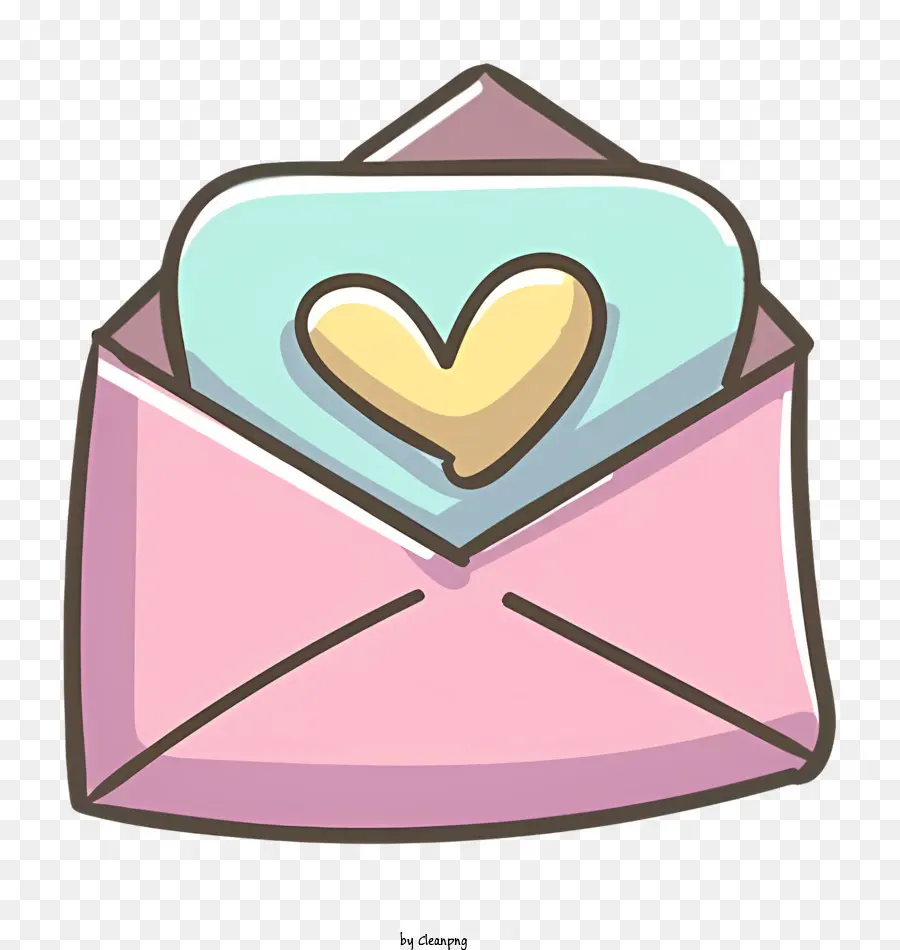 Envelope Cor De Rosa，Heartshaped Envelope PNG
