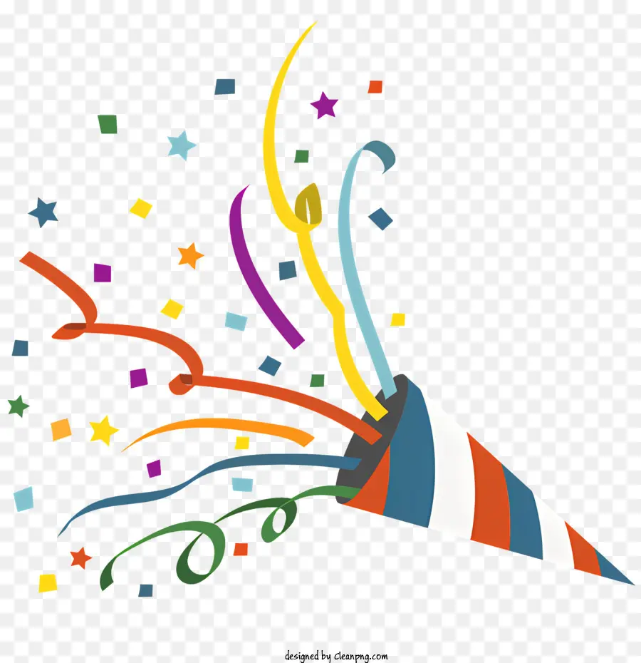 Chapéu De Festa De Aniversário，Confetes Coloridos PNG