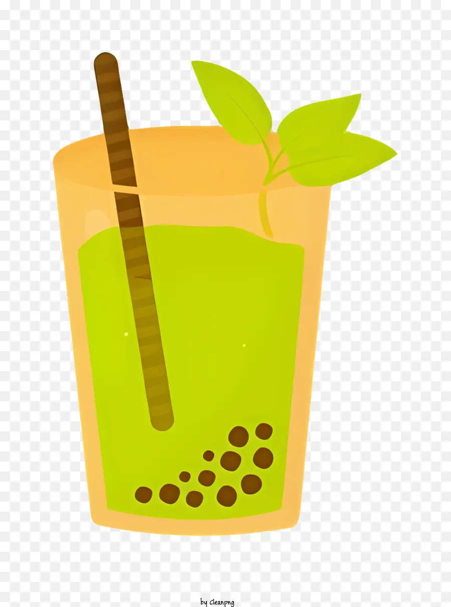 Bebida Verde，Copo Com Bebida PNG