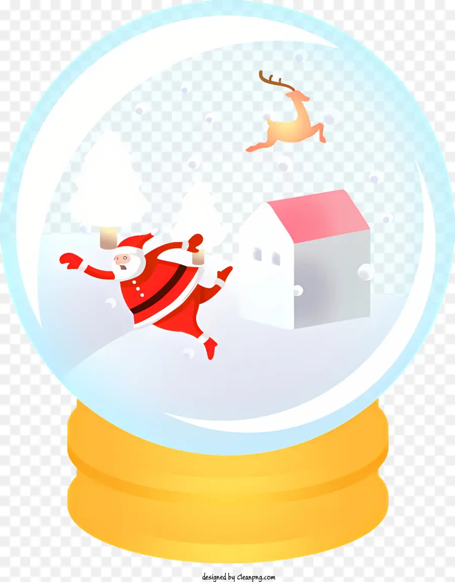 Globo De Neve，Papai Noel PNG