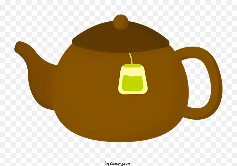 Bule Marrom，Happy Tea Day PNG