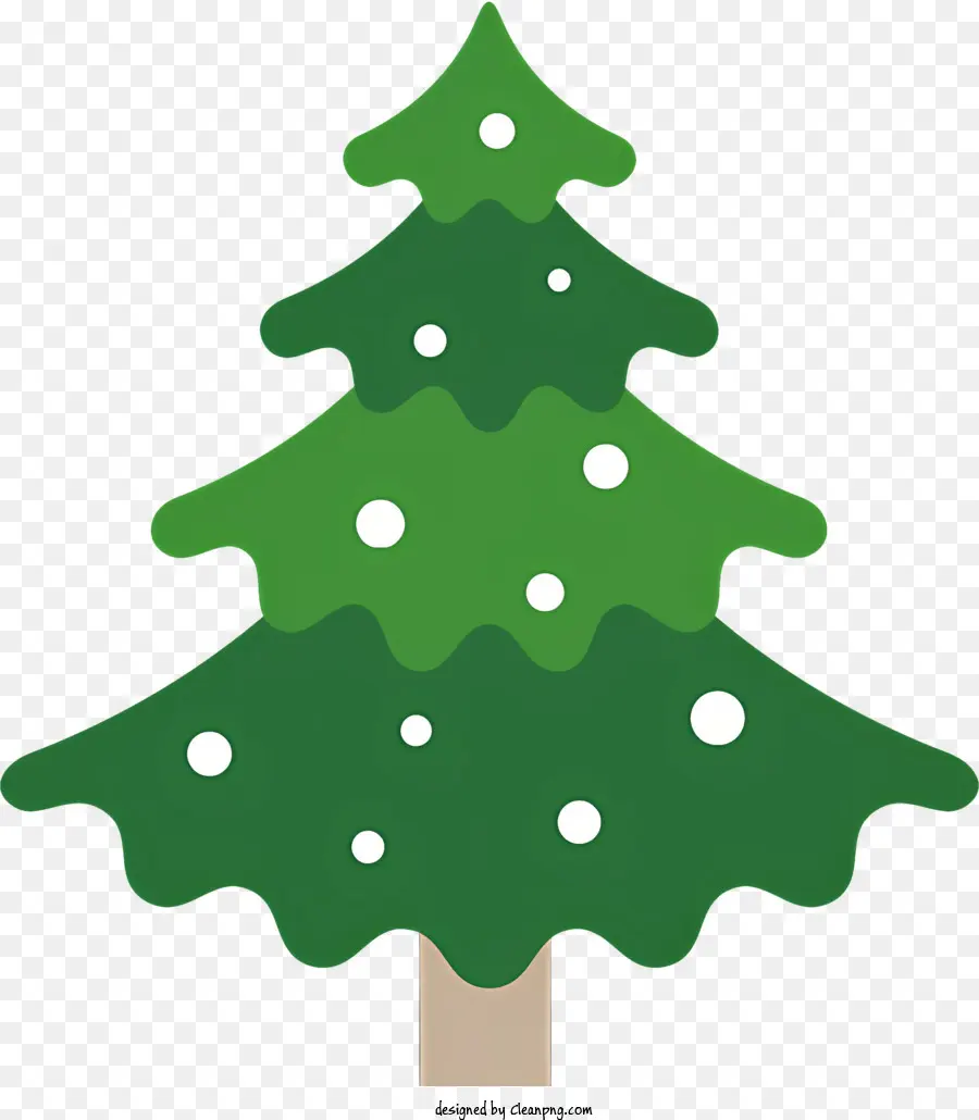 árvore De Natal Verde，Flocos De Neve Na árvore PNG
