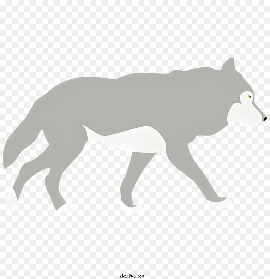 Lobo Cinzento，As Patas Traseiras Andando PNG