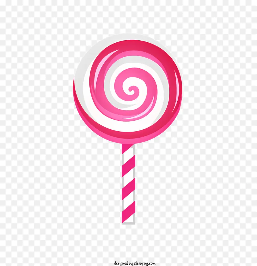 Lollipop Rosa E Branco，Listras Paralelas No Invólucro PNG