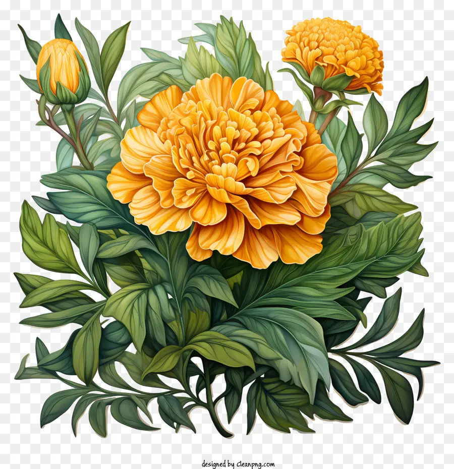 Flores De Crazé Laranja，Buquê PNG