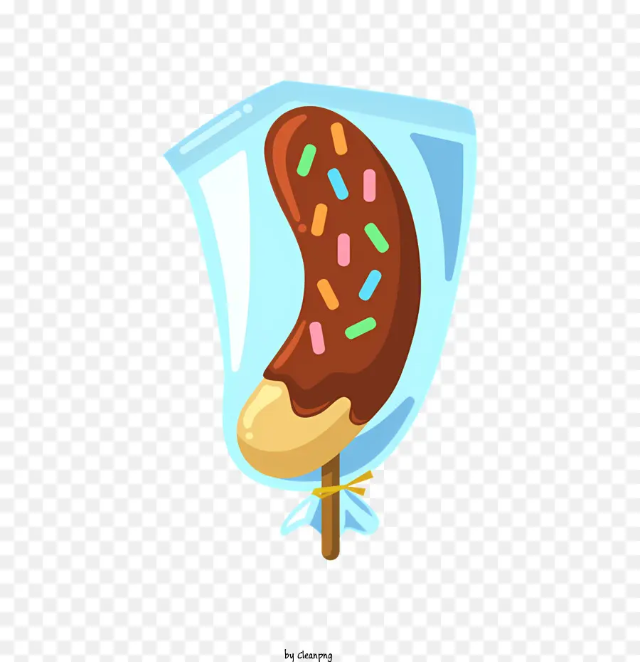 Lollipop Coberto De Chocolate，Lollipop Em Um Bastão PNG