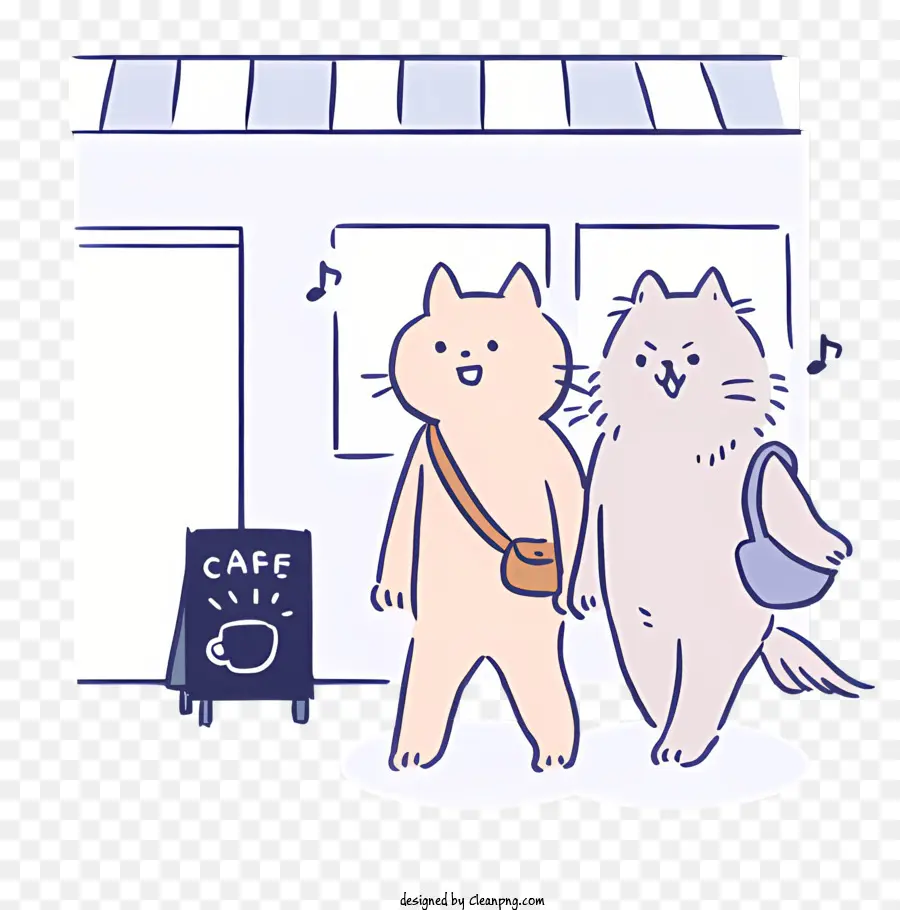 Dos Desenhos Animados De Gatos，Café PNG