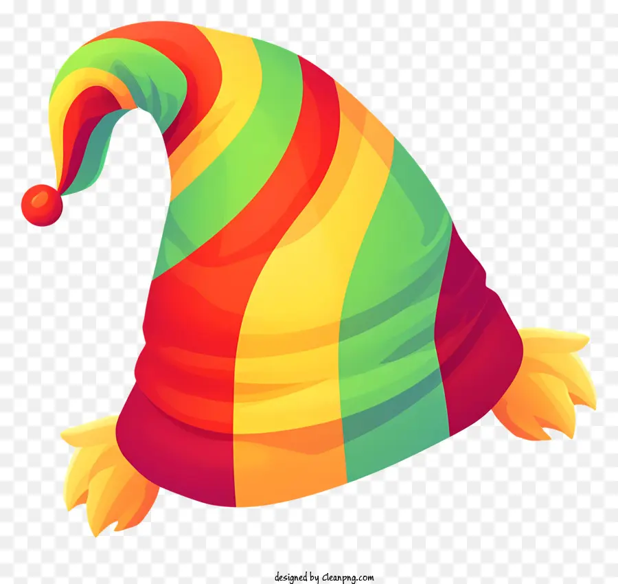 Chapéu Listrado Do Arco íris，Chapéu Multicolorido PNG