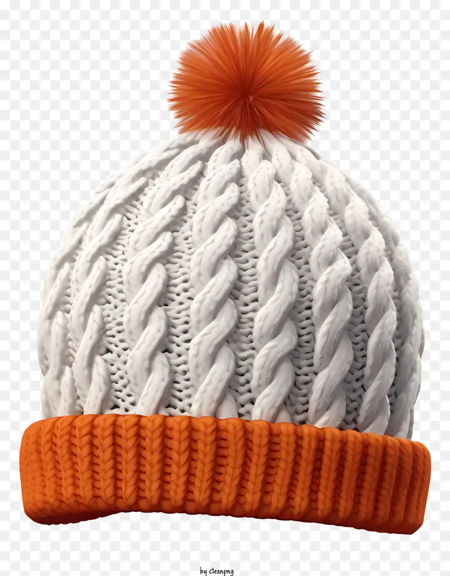 Chapéu De Malha，Chapéu De Pompom De Laranja PNG