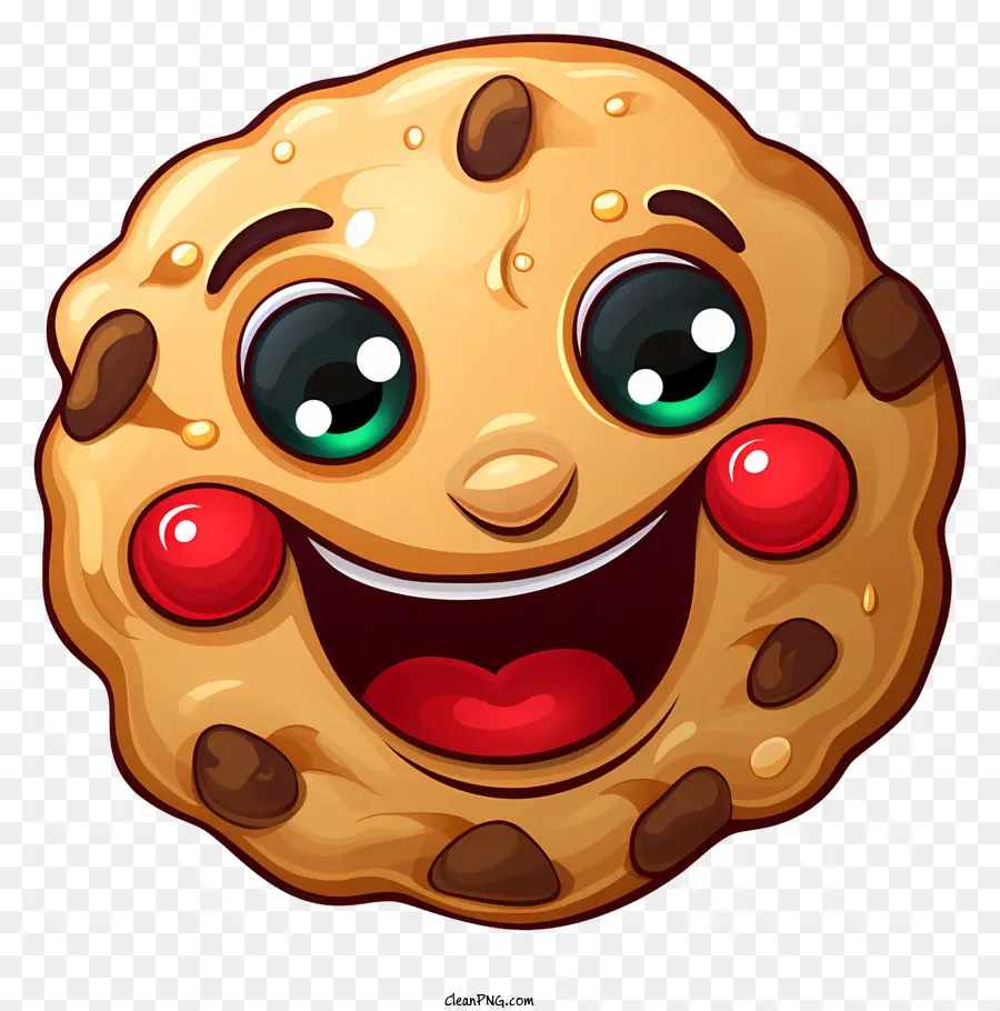 Chocolate Chip Cookie，Biscoito Sorridente PNG