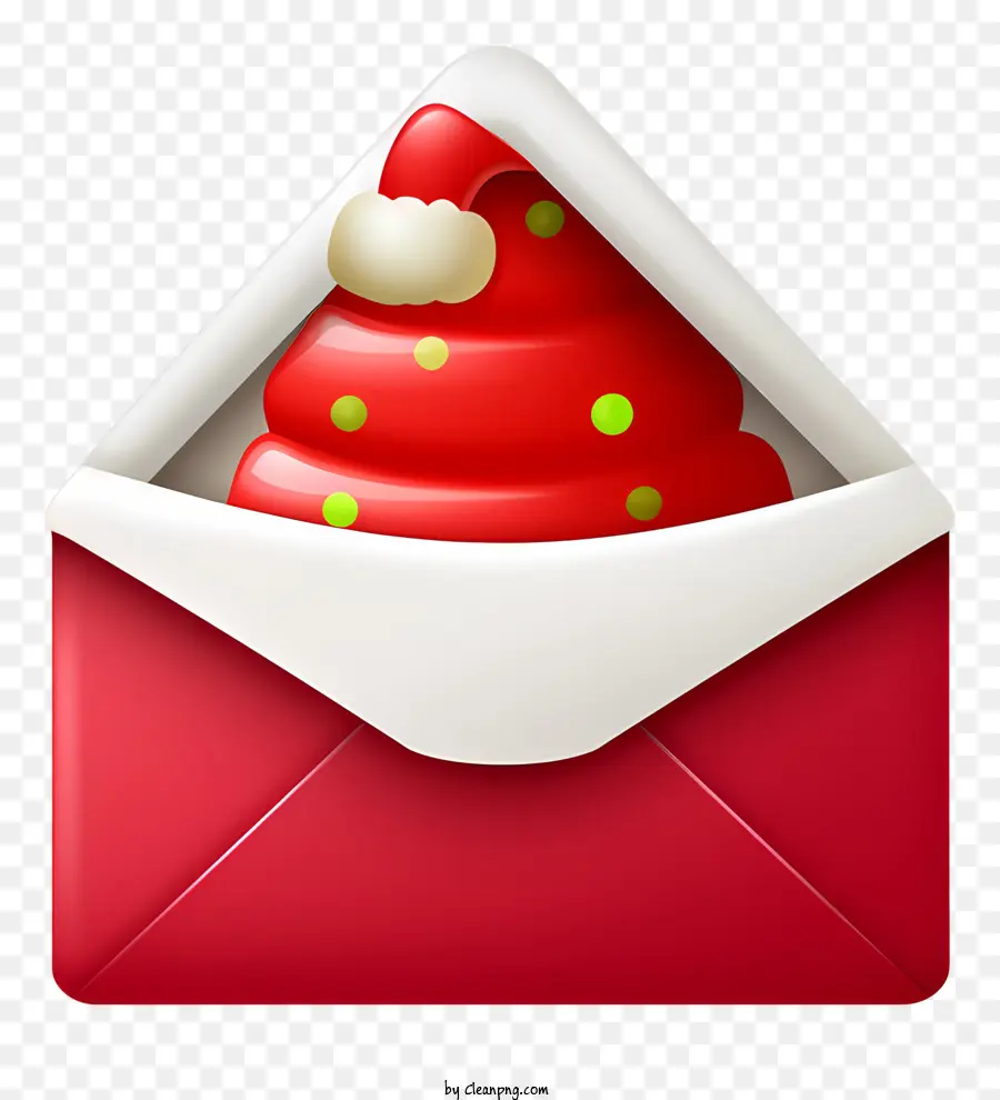 Envelope，Chapéu De Natal Em Envelope PNG