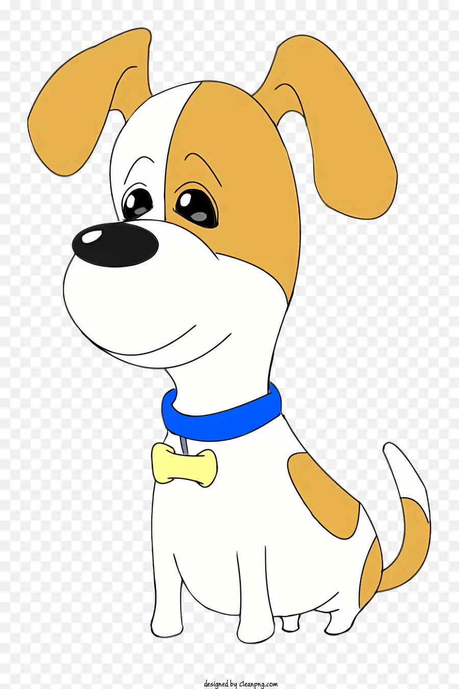 Cão Dos Desenhos Animados，Colar Azul PNG