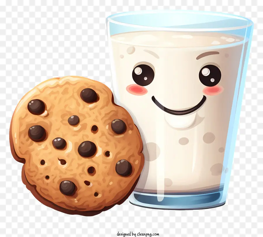 Leite，Chocolate Chip Cookie PNG