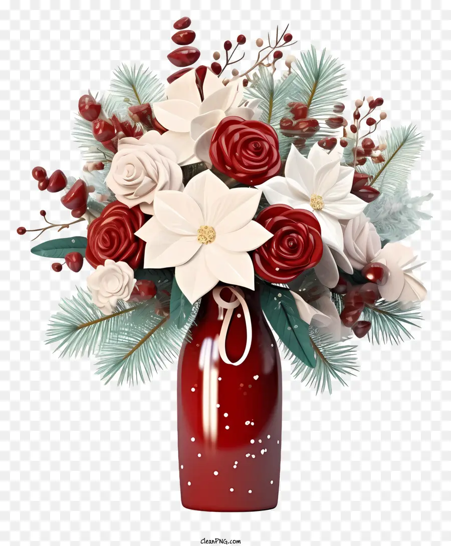 Vaso Vermelho，Bouquet Of Flowers PNG