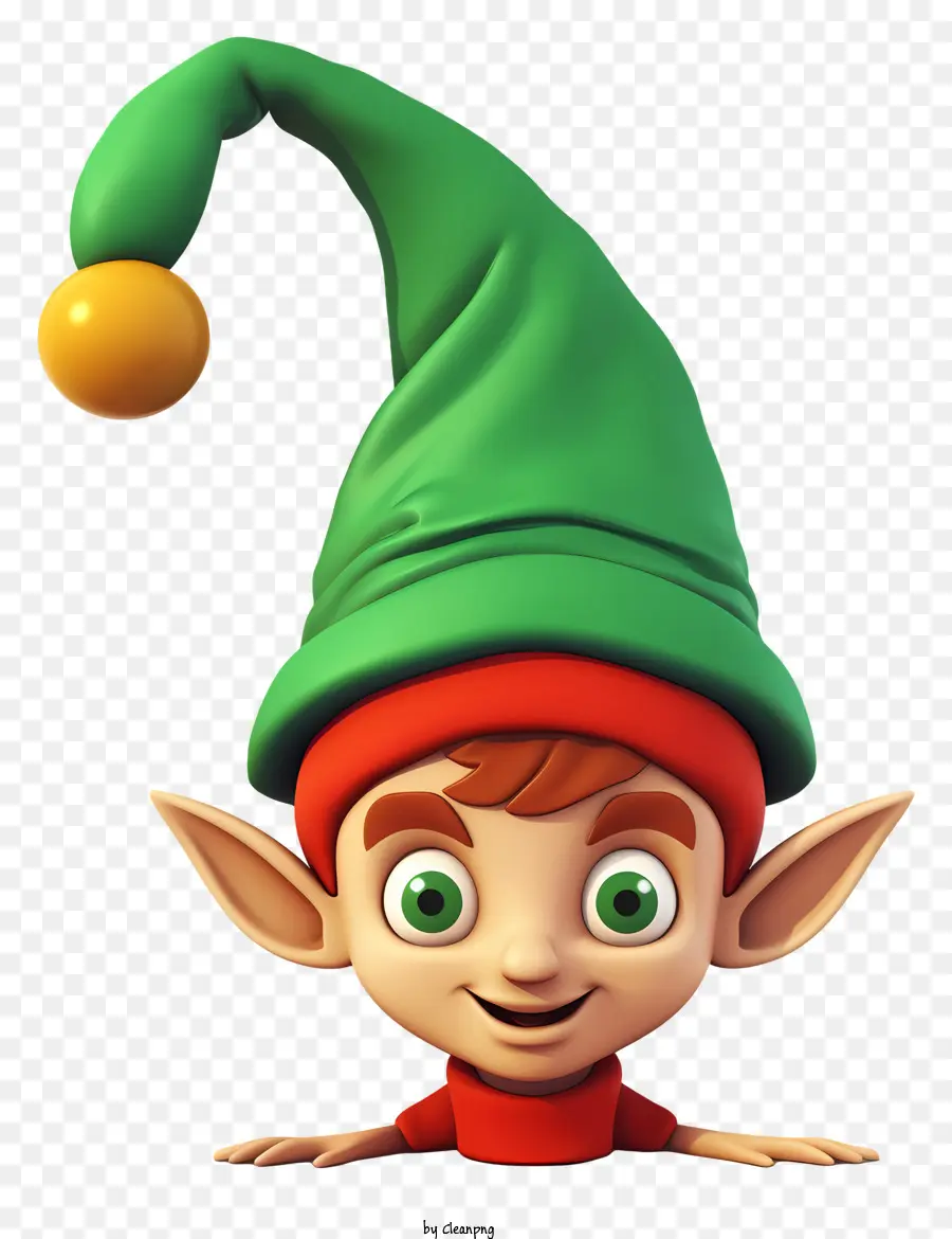 Elf Cartoon，Green Hat PNG