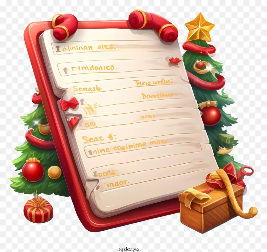 Lista De Presentes De Natal，árvore PNG