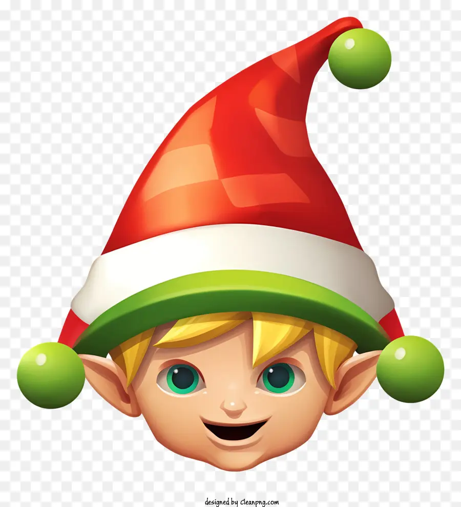 Bonito Elf，Chapéu De Papai Noel PNG