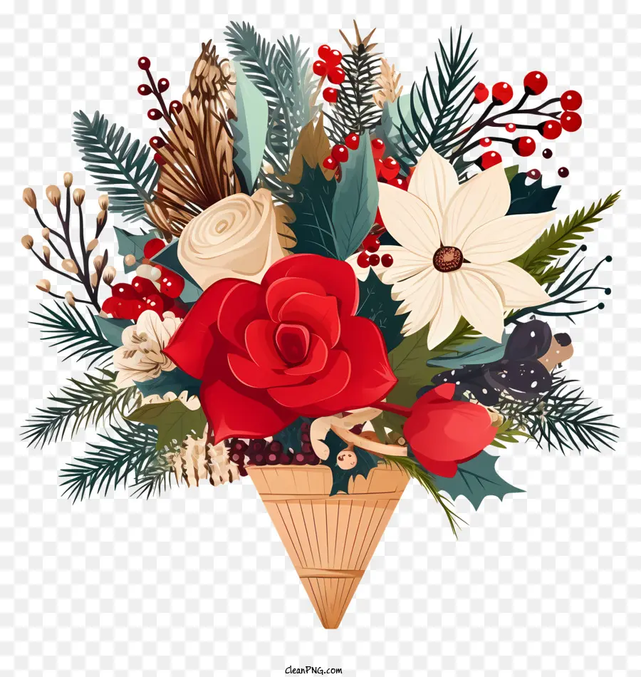 Bouquet De Inverno，Rose Bouquet PNG