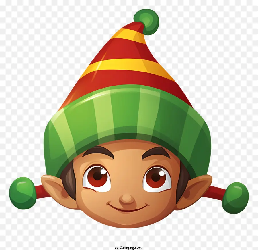 Personagem De Desenho Animado，Chapéu Vermelho E Verde PNG
