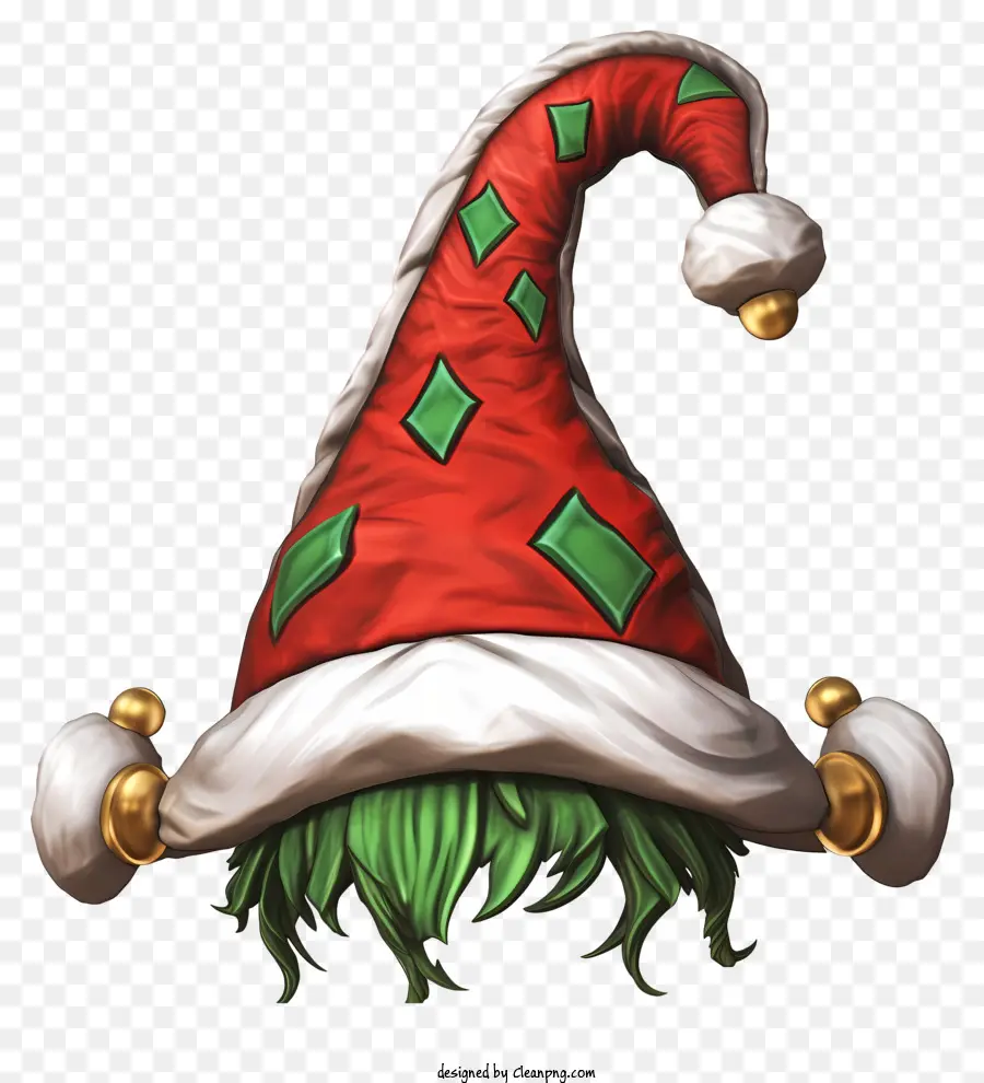 Chapéu De Natal，Chapéu Vermelho E Verde PNG