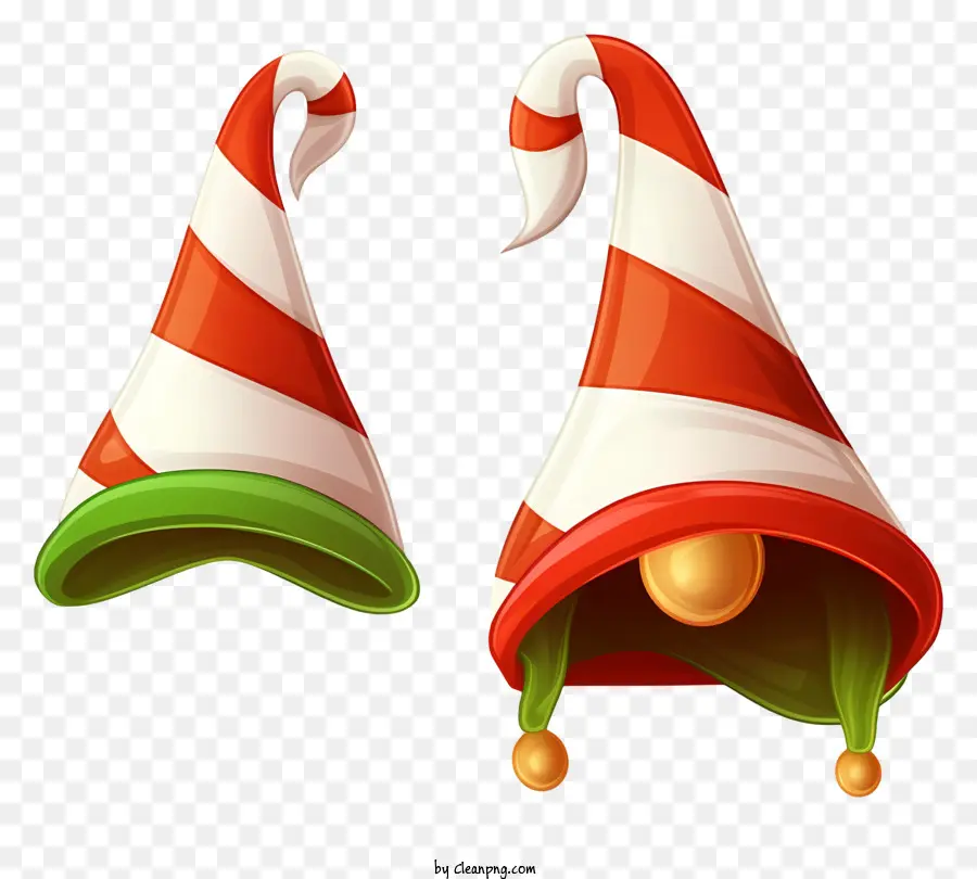 Chapéu De Papai Noel，Chapéu De Elfo Listrado PNG