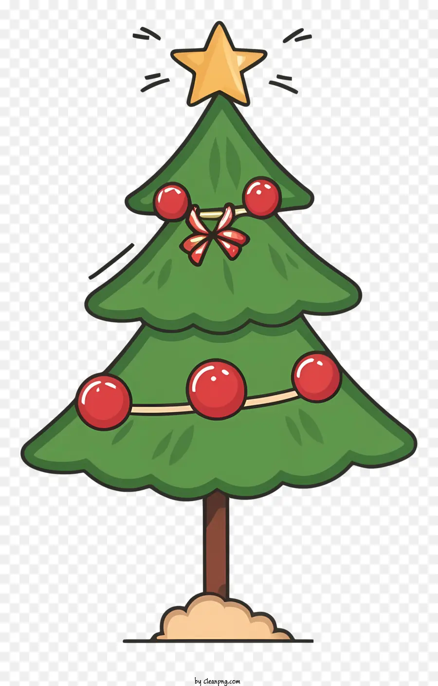 Desenho Animado Da árvore De Natal，Enfeites De árvore De Natal PNG