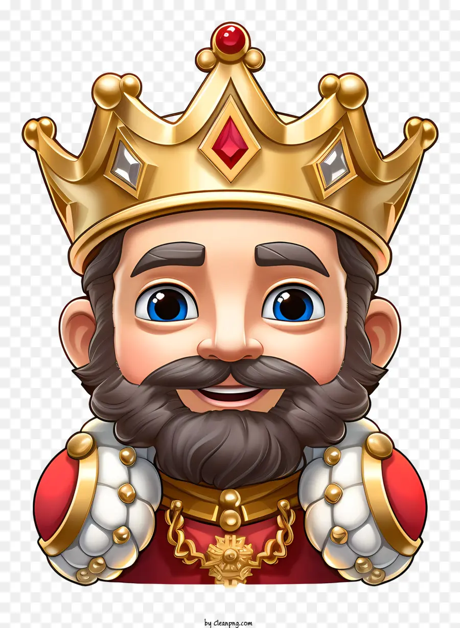Personagem Animado，Rei Com Uma Coroa PNG