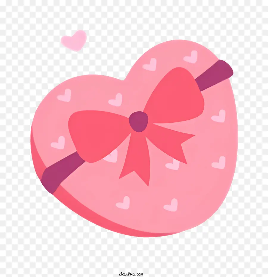 Heartshaped Caixa，Pink Bow PNG