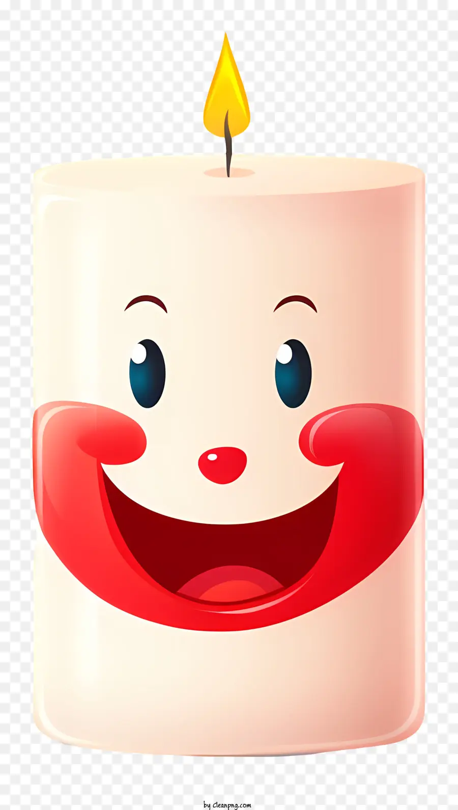 Vela De Cor Branca，Sorriso Vermelho PNG