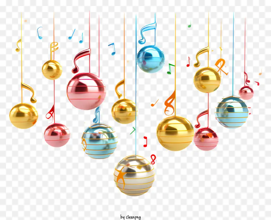 Notas Musicais，Enfeites De Natal PNG