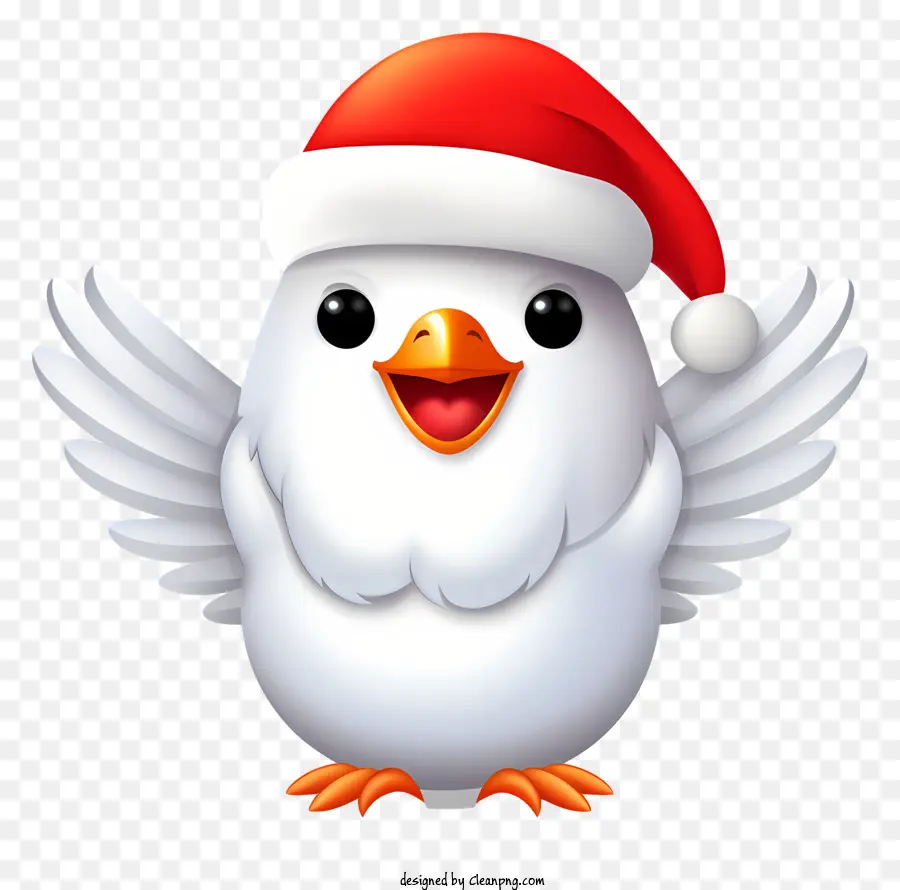 Frango Fofo，Papai Noel Hat PNG