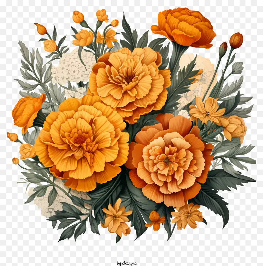 Flores De Laranja，Flores Amarelas PNG