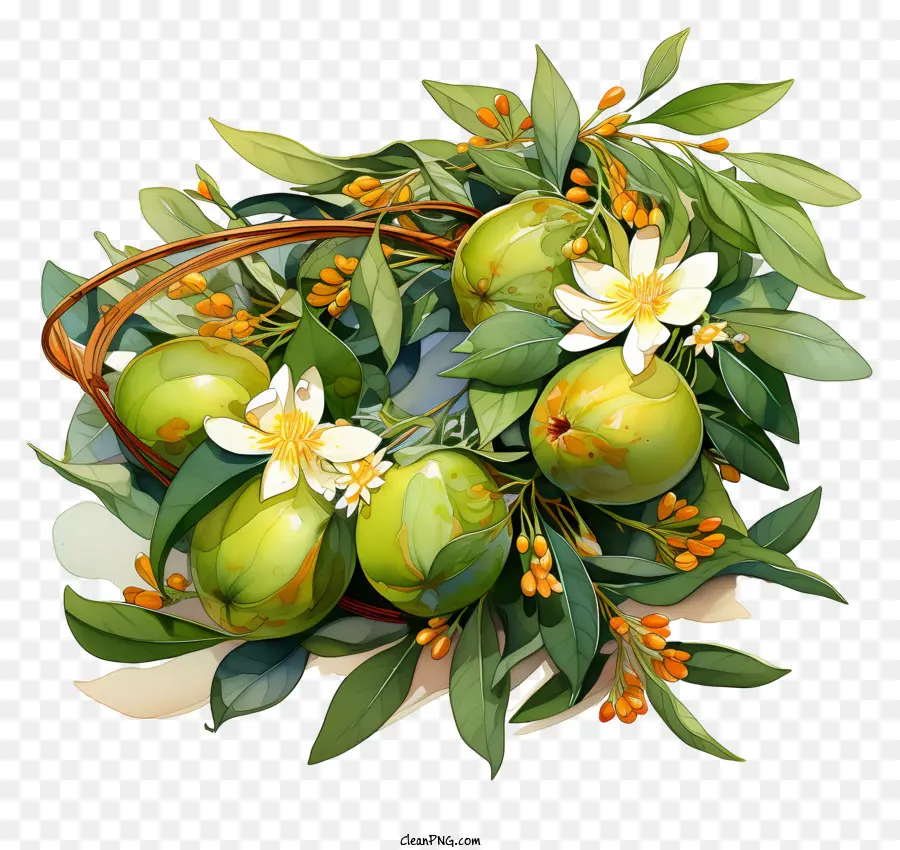 Guirlanda De Natal，Grinalda De Frutas PNG