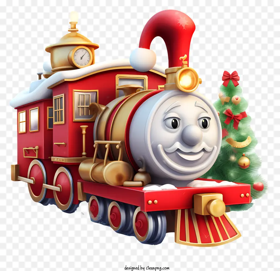 Papai Noel，Trem Vermelho PNG