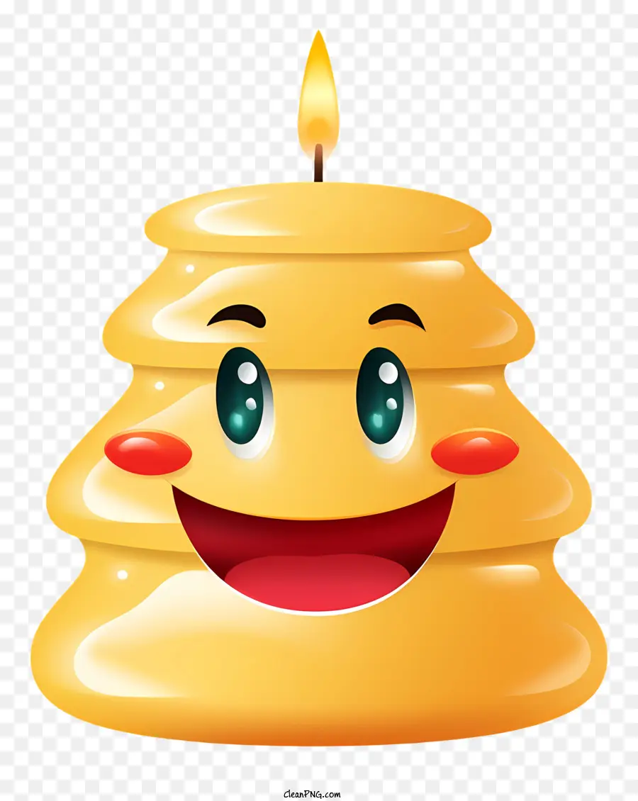 Candle Feliz，Vela Sorridente PNG