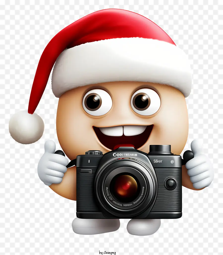 Papai Noel，Emoji De Papai Noel Com Câmera PNG