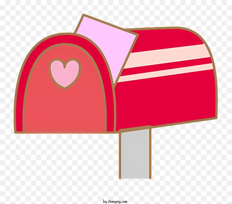 Vermelho De Caixa De Correio，Caixa De Correio Do Coração Rosa PNG