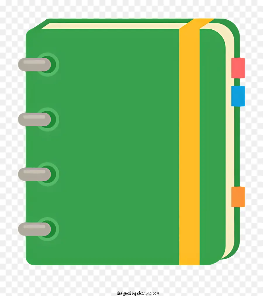 Verde Notebook，Fita Amarela PNG